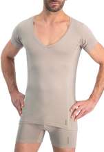 Lade das Bild in den Galerie-Viewer, NOSHIRT dry - deep V - invisible khaki