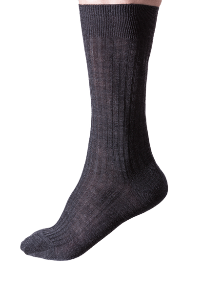 NOSOCKS long wool - donkergrijs