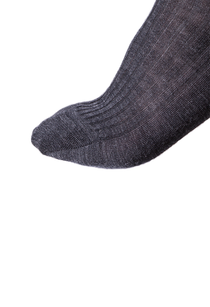 NOSOCKS long wool - donkergrijs - tenen